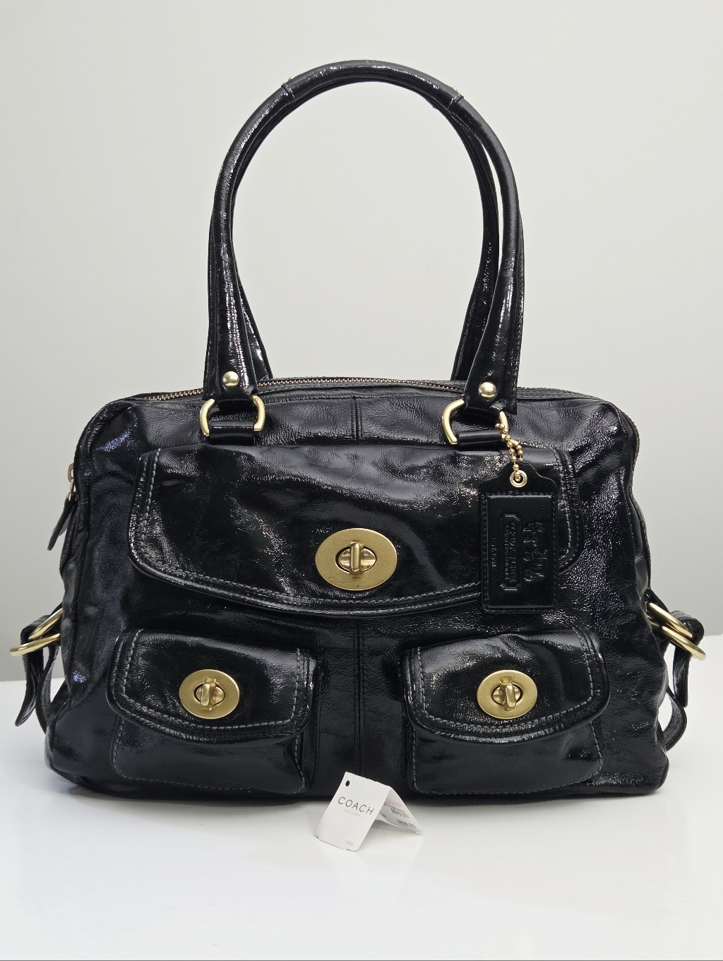 Coach Bleecker Street Legacy Patent Peyton Limited Edition Satchel Bag F13051